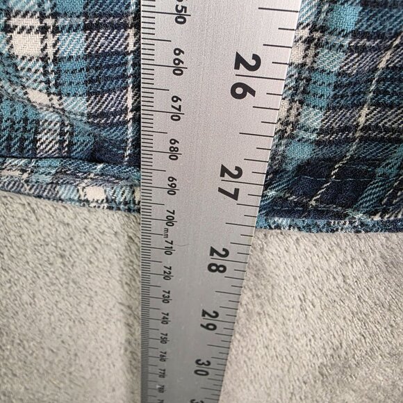 Mens Red Head Blue White Plaid Flannel Shirt Button Down Long Sleeve Size XL - Picture 7 of 8
